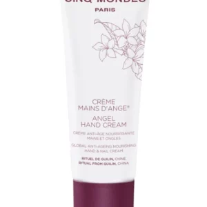 Crème Mains d’Ange Cinq Mondes.Crème mains hydratante inspirée de la pharmacopée chinoise qui protège et adoucit la peau.
